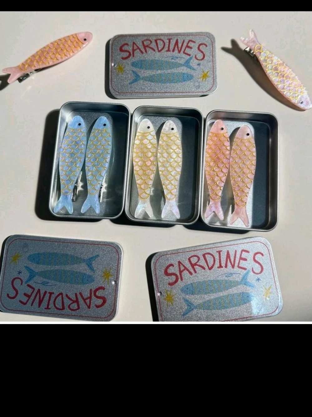 Colorful Fish Hair Clips - Blue, Pink, Cream Hair Clip